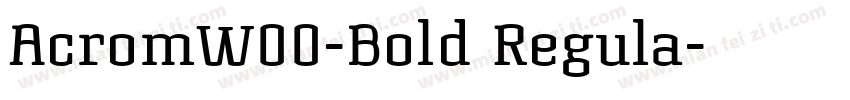 AcromW00-Bold Regula字体转换